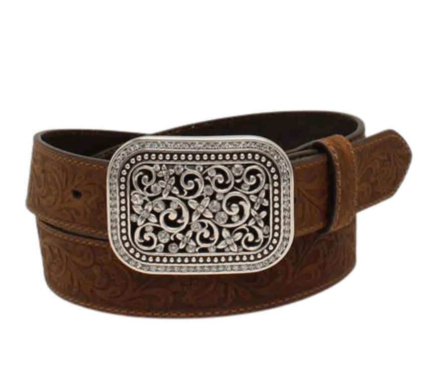 Ariat Brown Filigree Women's Rhinestone Buckle Belt A10006944