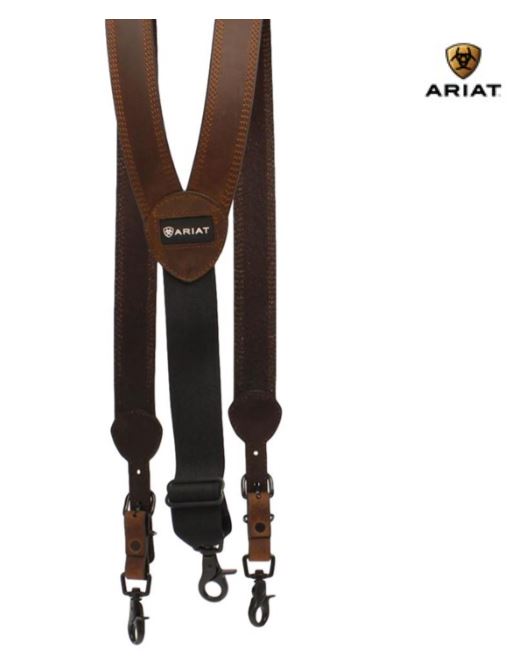 Ariat Brown Gallus Leather Suspenders A850000144