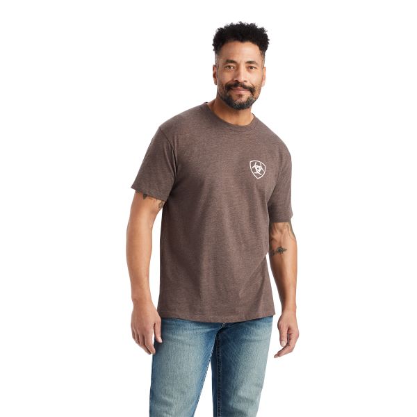 Ariat Brown Heather Minimalist Mens T-Shirt 10042640