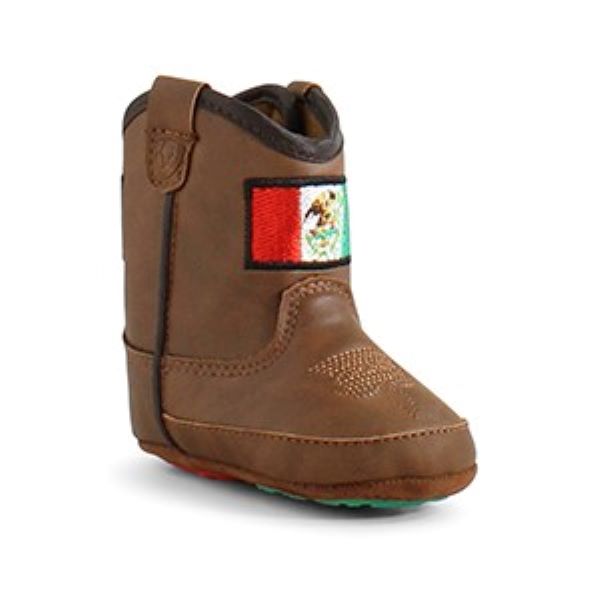 Ariat Brown Lil' Stompers Mexico Flag Shelby Style Infant Boots A442002702