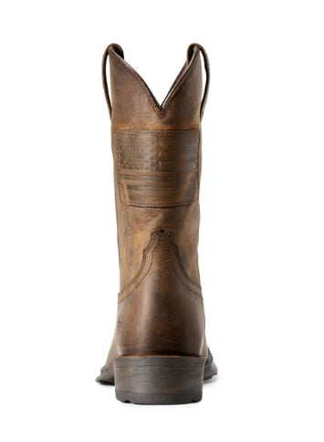 Ariat Brown Rambler Patriot Distressed Brown Flag Men's Boots 10029692