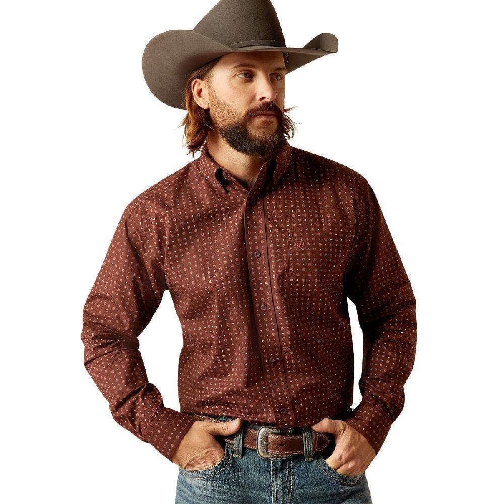 Ariat Brown Seabrook Men's Classic Long Sleeve Fit Shirt 10052369