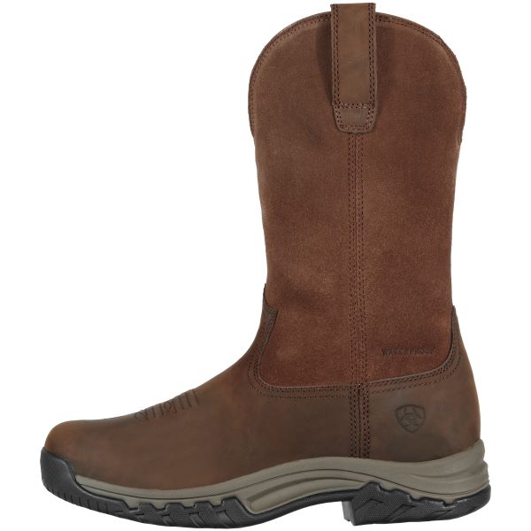 Ariat Brown Terrain Slip Resistant Pull-On Waterproof Womens Work Boots 10011845