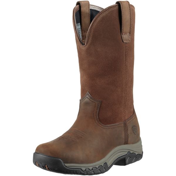 Ariat Brown Terrain Slip Resistant Pull-On Waterproof Womens Work Boots 10011845