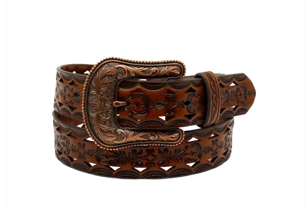 Ariat Brown Women's Leather Belt with Dark Copper Buckle A1523667