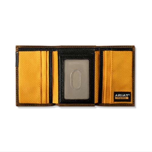 Ariat Brown Work Trifold Men's Wallet With RFID Blocking Technology A3400002