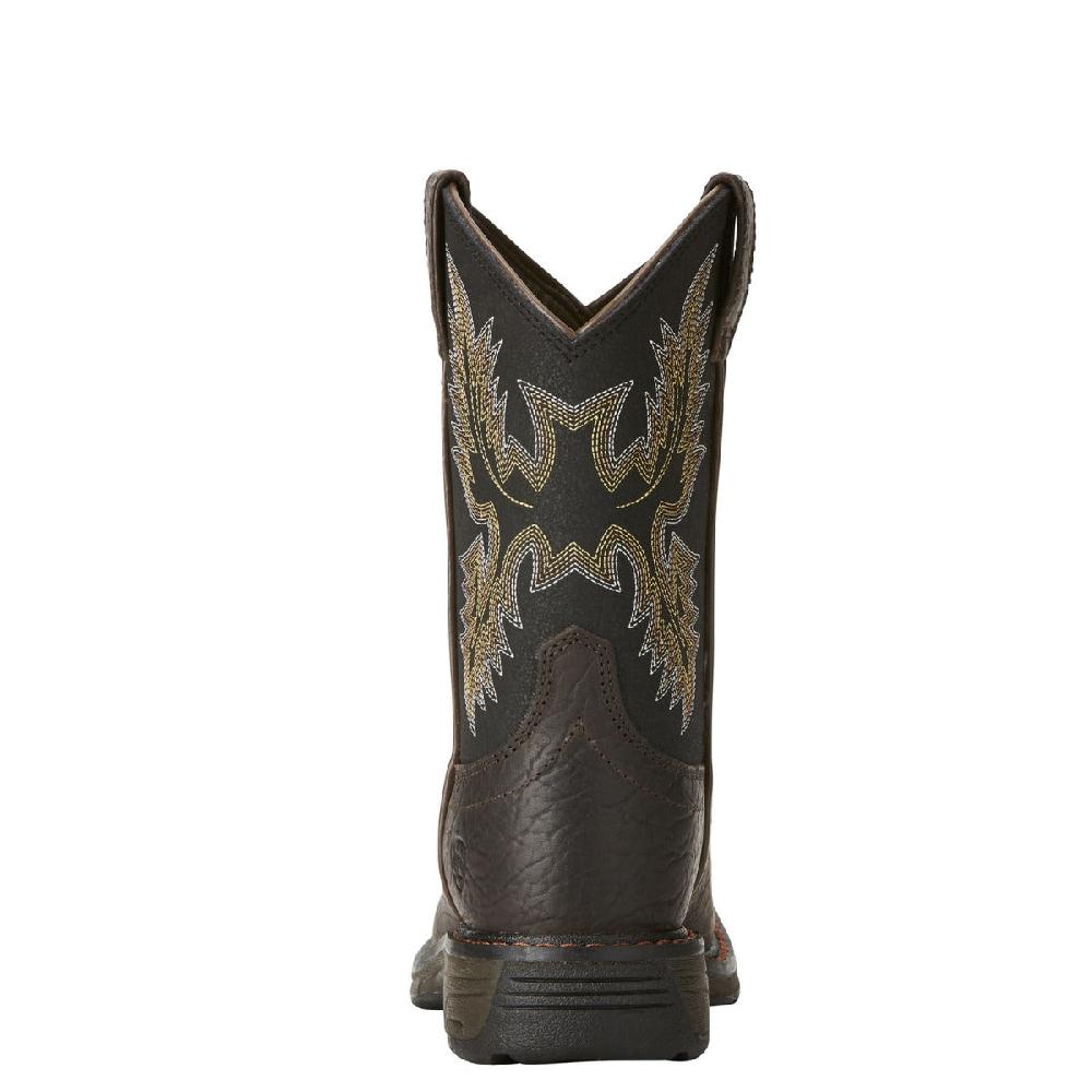 Ariat Bruin Brown WorkHog Childrens Western Boots 10021452