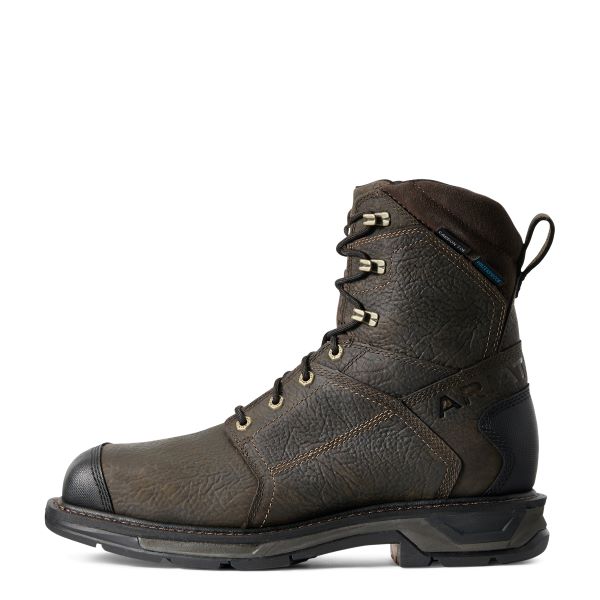 Ariat Bruin Brown WorkHog XT 8 Inch Side Zip Waterproof Men's Carbon Toe Work Boots 10029511