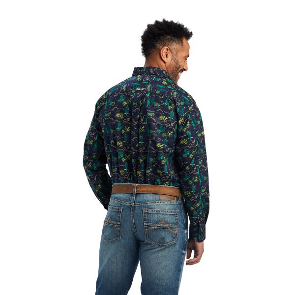 Ariat Cactus Print Beckett Mens Classic Fit Shirt 10041822
