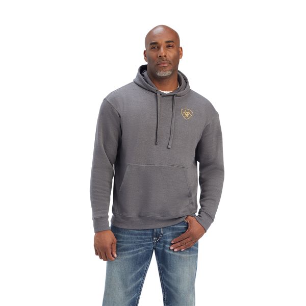 Ariat Charcoal Heather Camo Flag Men's Sweatshirt 10041730