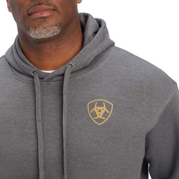 Ariat Charcoal Heather Camo Flag Men's Sweatshirt 10041730