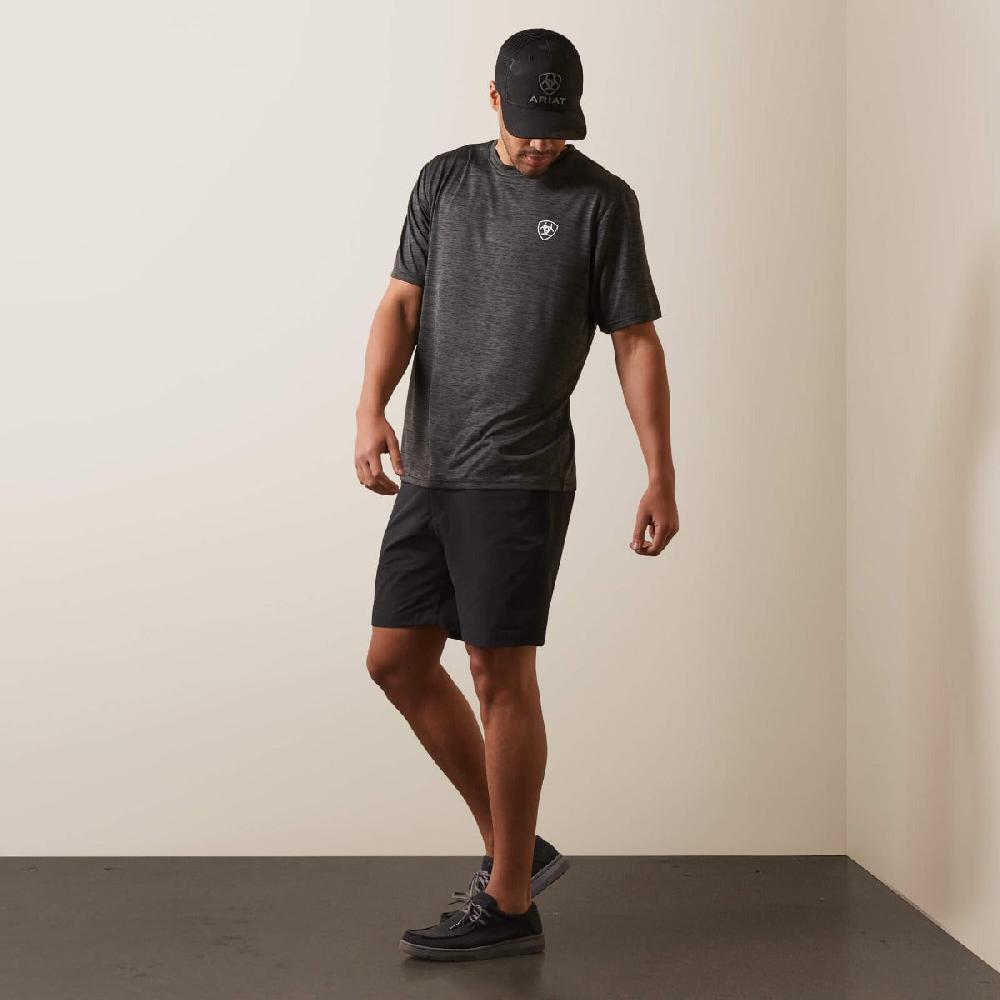 Ariat Charcoal Heather Charger Ariat Proud Shield Men's Short Sleeve T-Shirt 10043763