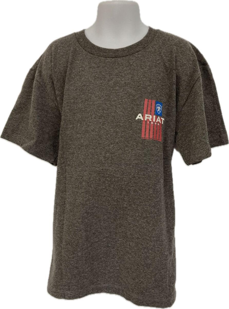 Ariat Charcoal Heather Land Of The Free Boys' Graphic T-Shirt 10042808