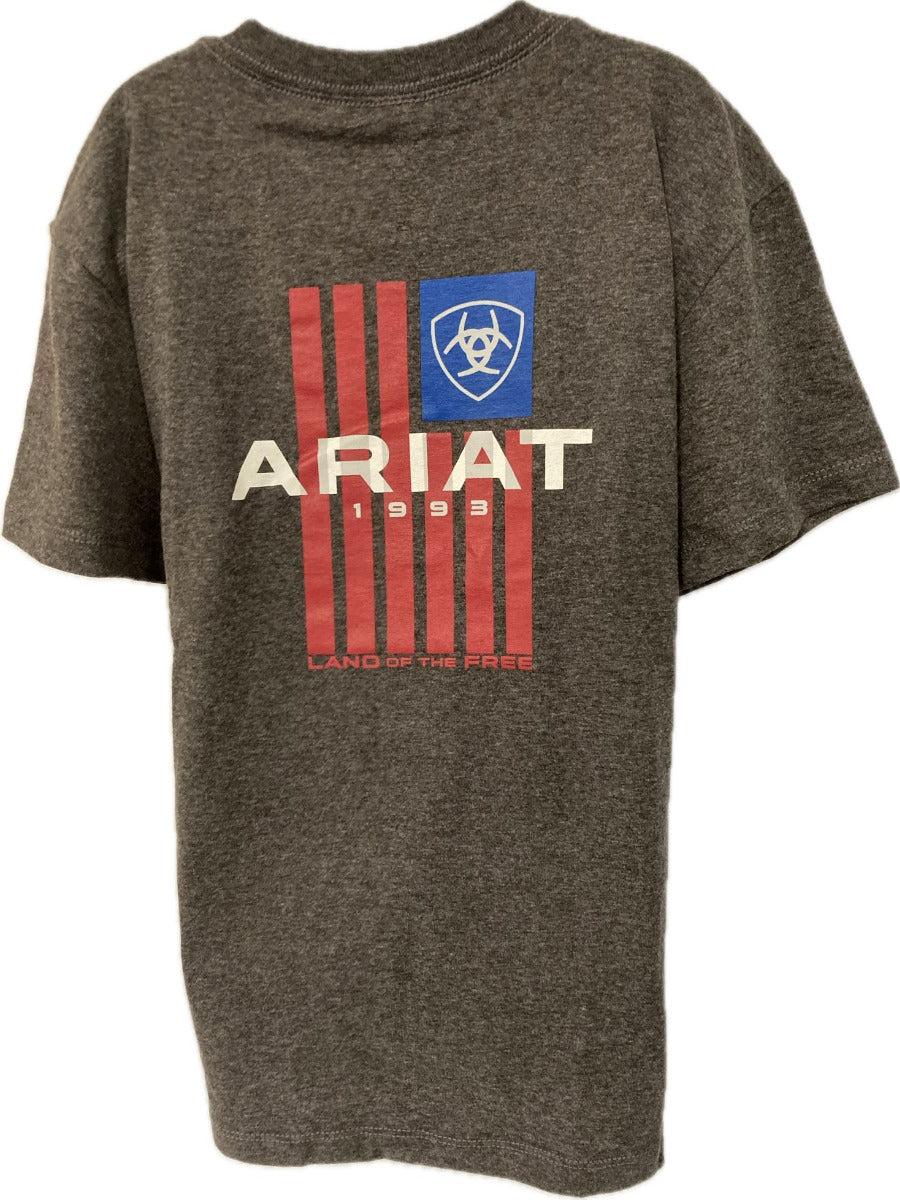 Ariat Charcoal Heather Land of the Free Boys' Graphic T-Shirt 10042808