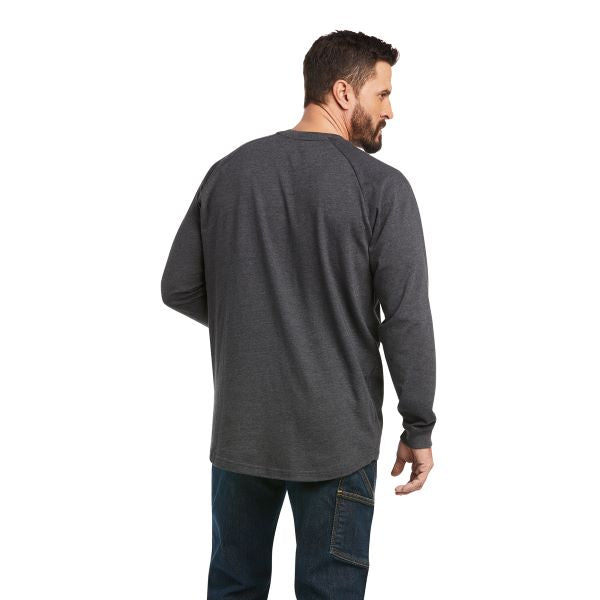 Ariat Charcoal Heather/Lime Rebar Cotton Strong Mens Graphic T-Shirt 10037642