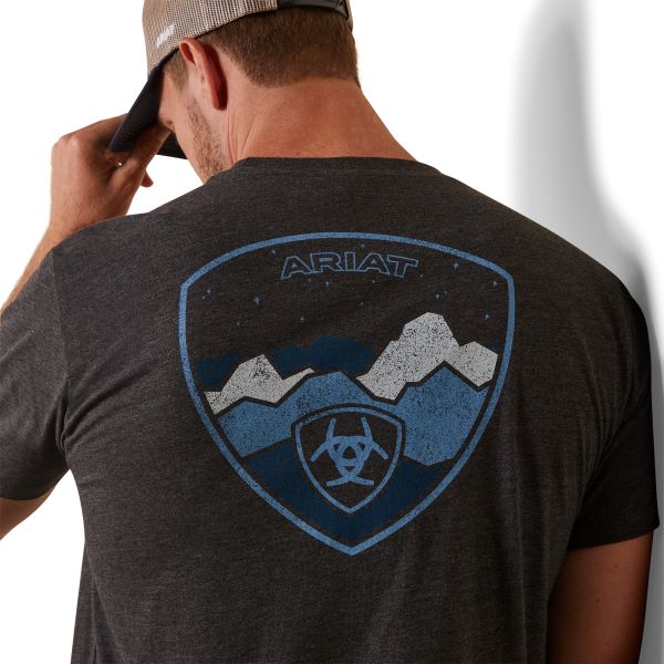 Ariat Charcoal Heather Logoscape Men's T-Shirt 10044775