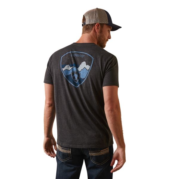 Ariat Charcoal Heather Logoscape Men's T-Shirt 10044775