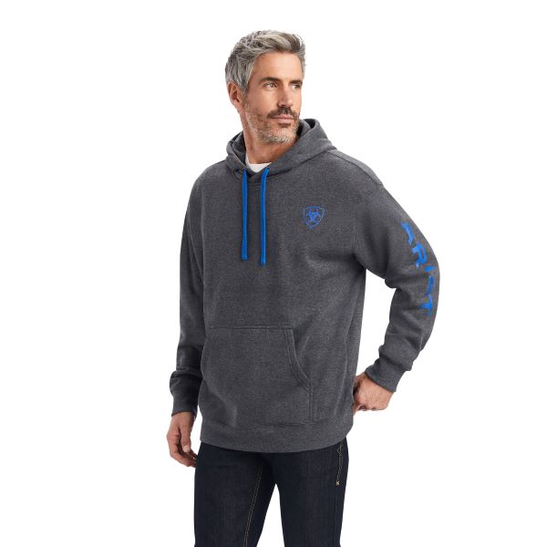 Ariat Charcoal Heather Men's Logo Hoodie 10040816