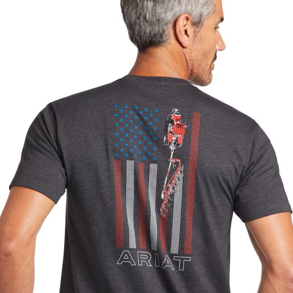 Ariat Charcoal Heather Mens Farm T-Shirt 10039930