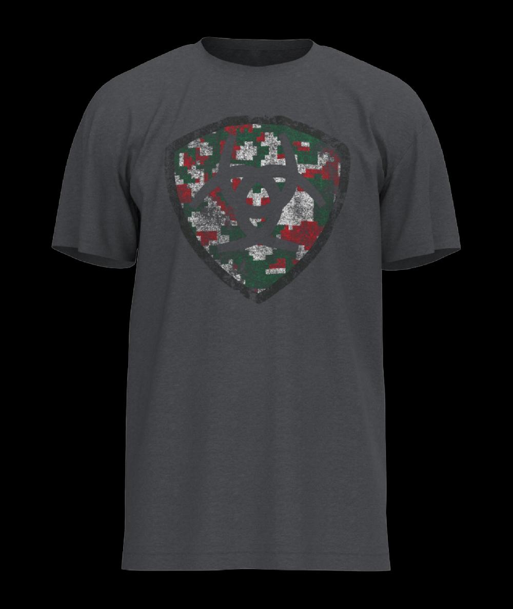 Ariat Charcoal Heather Mexidigi Men's Distressed T-Shirt 10058892