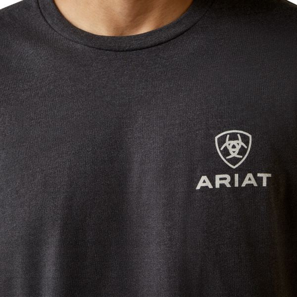 Ariat Charcoal Heather Offset Circle Men's T-Shirt 10045287