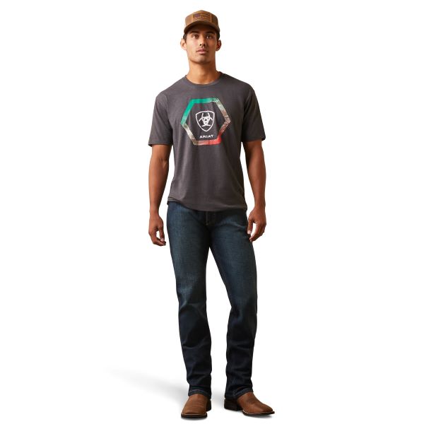 Ariat Charcoal Heather Recon Trim Men's T-Shirt 10044743