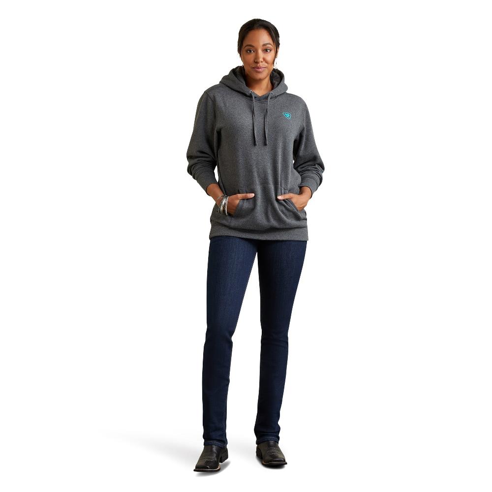 Ariat Charcoal Heather Women's Logo Hoodie 10040811