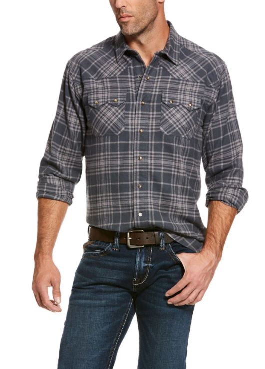 Ariat Charcoal Karlsen Retro Fit Mens Shirt 10028163