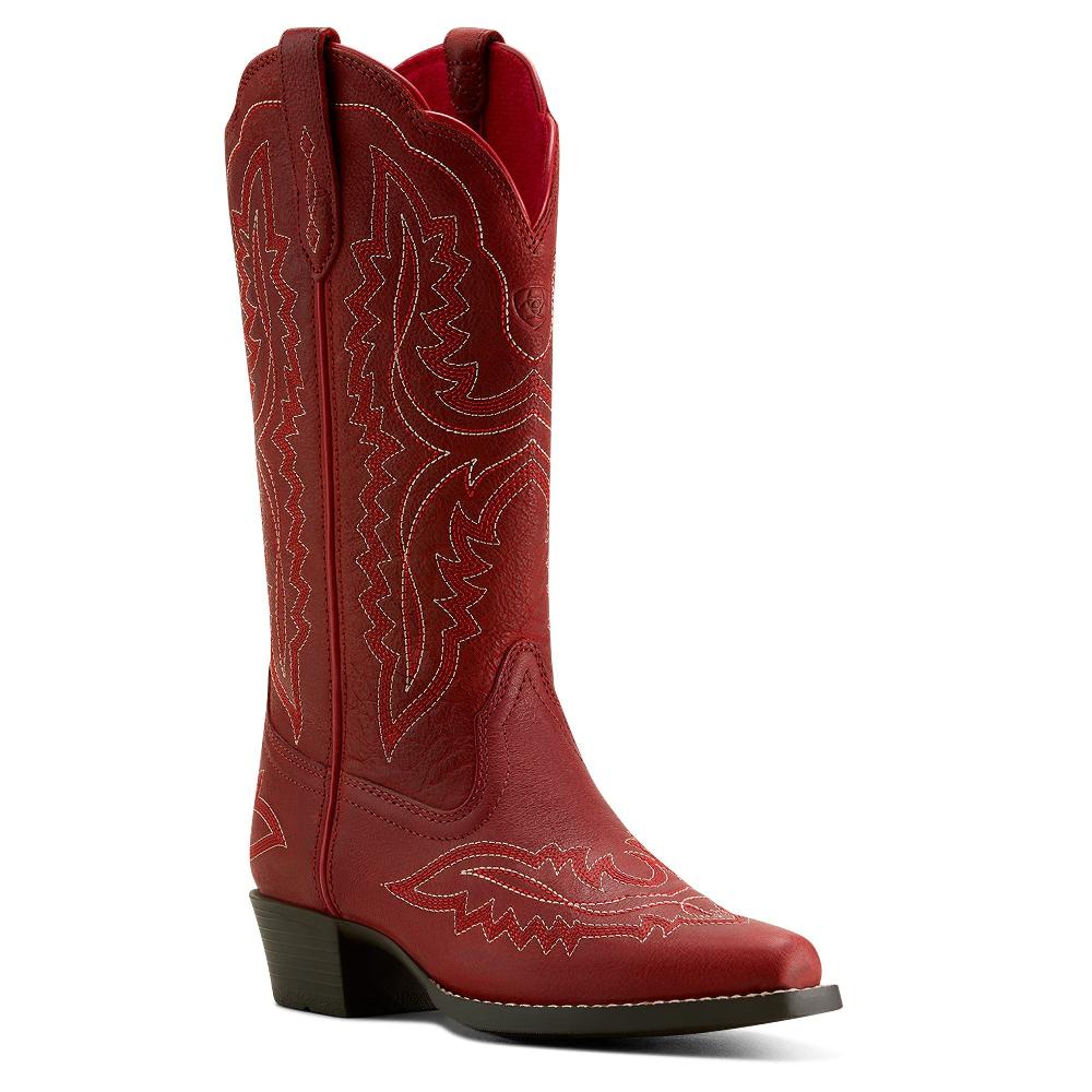 Ariat Chili Red Casanova 11 inch D Toe Youth Western Boots 10063928
