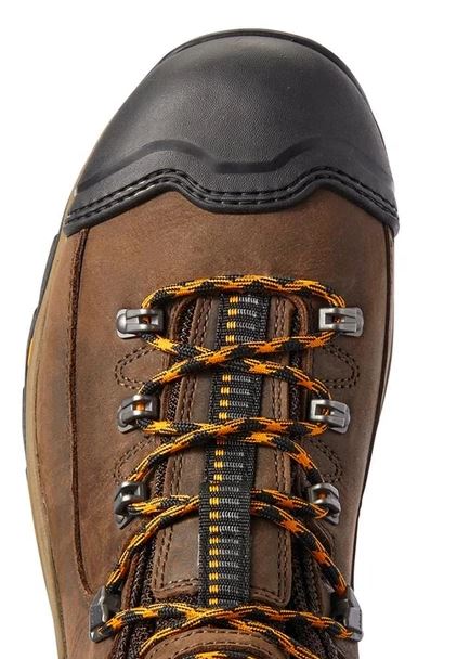 Ariat Chocolate Brown Endeavor Carbon Toe 6 In H20 Mens Lace Up Work Boots 10031591