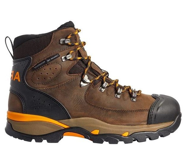 Ariat Chocolate Brown Endeavor Carbon Toe 6 in H20 Mens Lace Up Work Boots 10031591