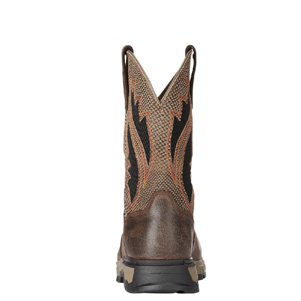 Ariat Chocolate Brown Rebar Flex Composite Toe Western Work Boots 10023076