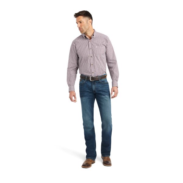 Ariat Claret Pro Series Francis Mens Plaid Classic Fit Shirt 10041766