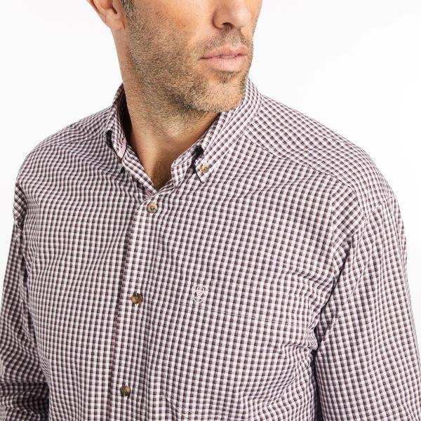 Ariat Claret Pro Series Francis Mens Plaid Classic Fit Shirt 10041766