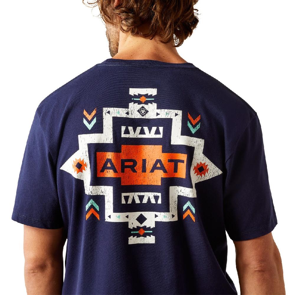 Ariat Classic Blue Men's Southwest Pocket Short Sleeve T-Shirt 10054844