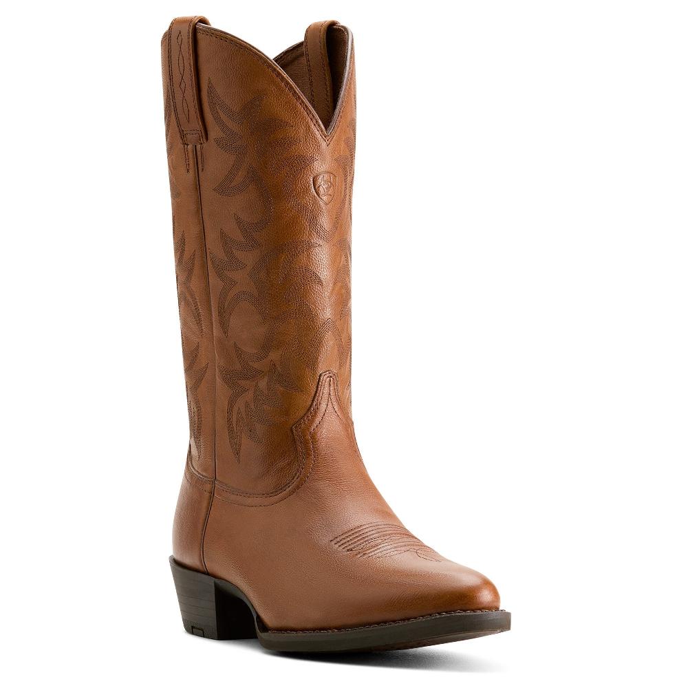 Ariat Cognac Heritage Men's R Toe Western Boots 10053736