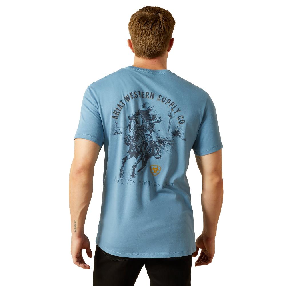 Ariat Coronet Blue Blazing Saddle Men's T-Shirt 10062421