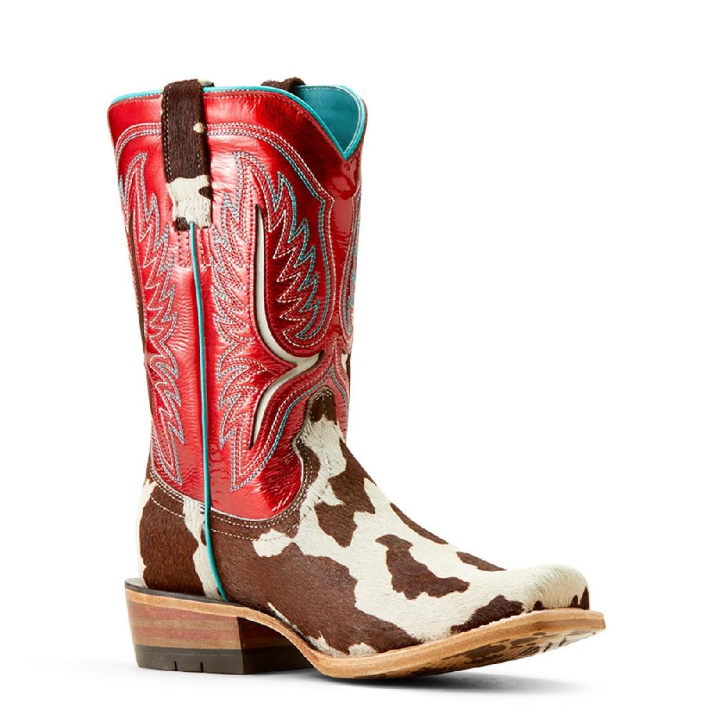 Ariat Cowtown Hair On/Ruby Red Patent Futurity Colt Women's Western Boots 10051020