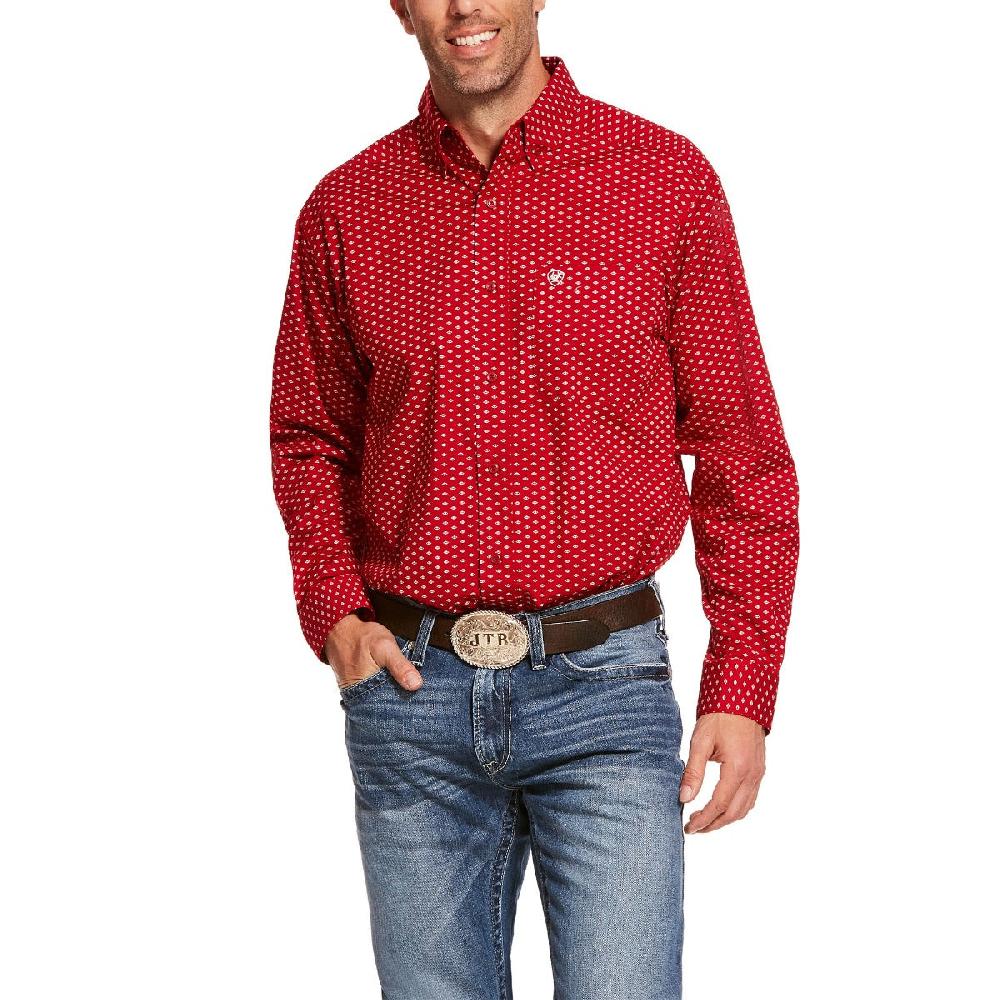 Ariat Cranberry Crimson Danton Stretch Classic Fit Mens Shirt 10028824
