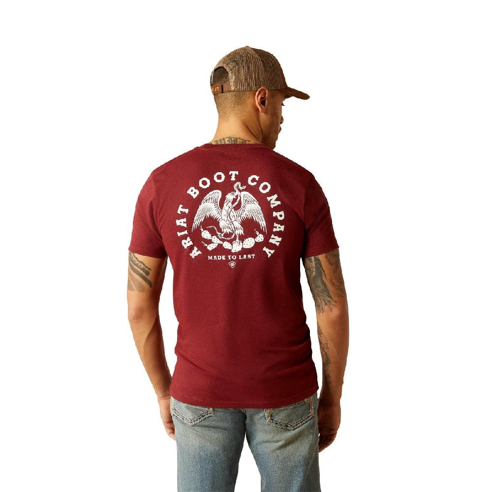 Ariat Crimson Black Heather Ariat Eagle And Snake Short Sleeve Men's T-Shirt 10052510