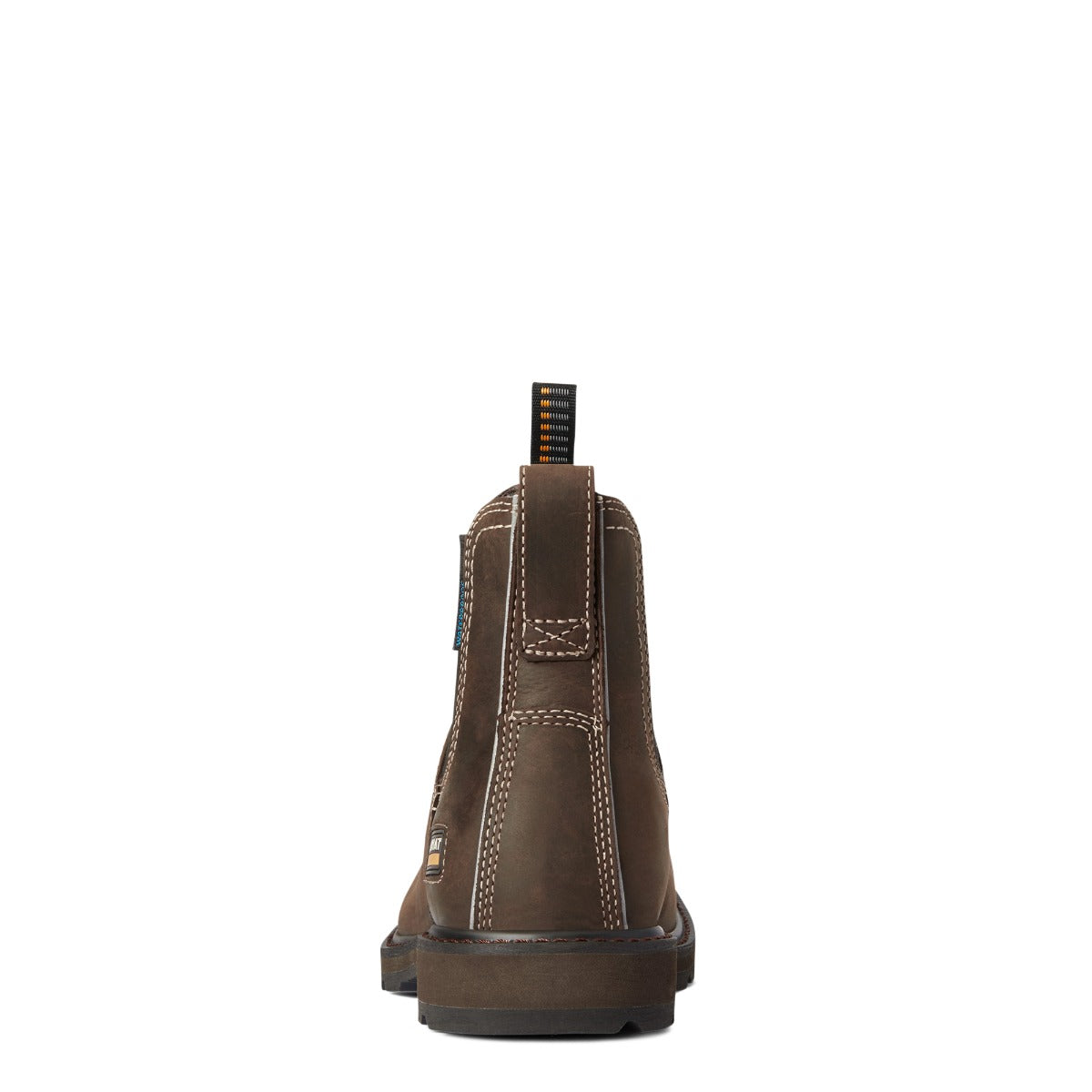 Ariat Dark Brown Groundbreaker Chelsea Wide Square Toe Men's Waterproof Work Boots 10038324