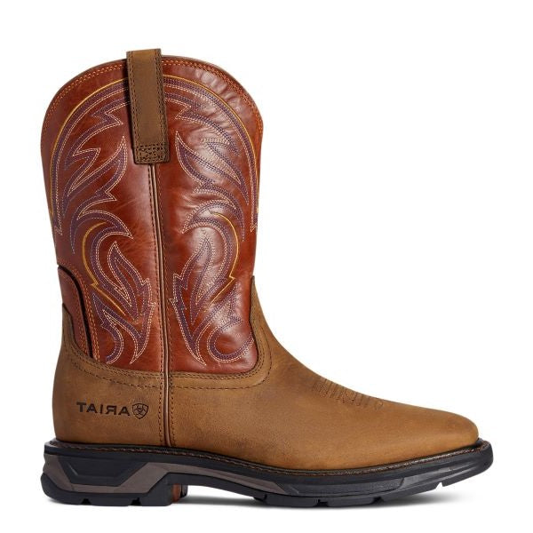 Ariat Dark Earth with Orange Top WorkHog XT Cottonwood Work Boot 10038323