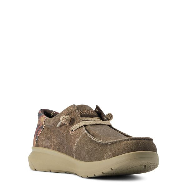 Ariat Dark Tan Hilo Stretch Lace Mens Casual Shoes 10040445