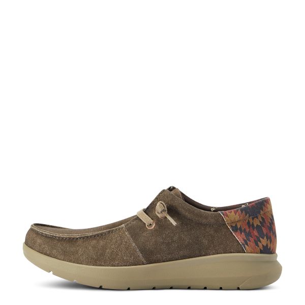 Ariat Dark Tan Hilo Stretch Lace Mens Casual Shoes 10040445