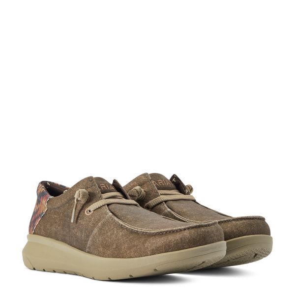 Ariat Dark Tan Hilo Stretch Lace Mens Casual Shoes 10040445