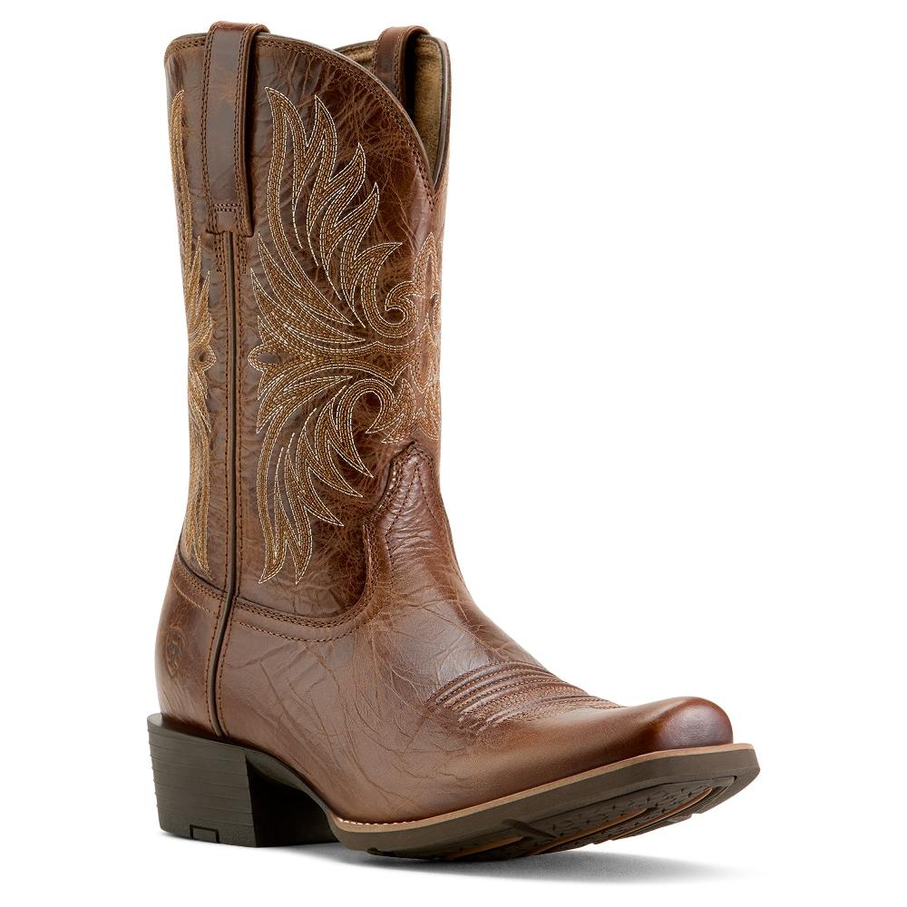 Ariat Dark Tan Sport Narrow Cutter Toe Men's Cowboy Boots 10063959