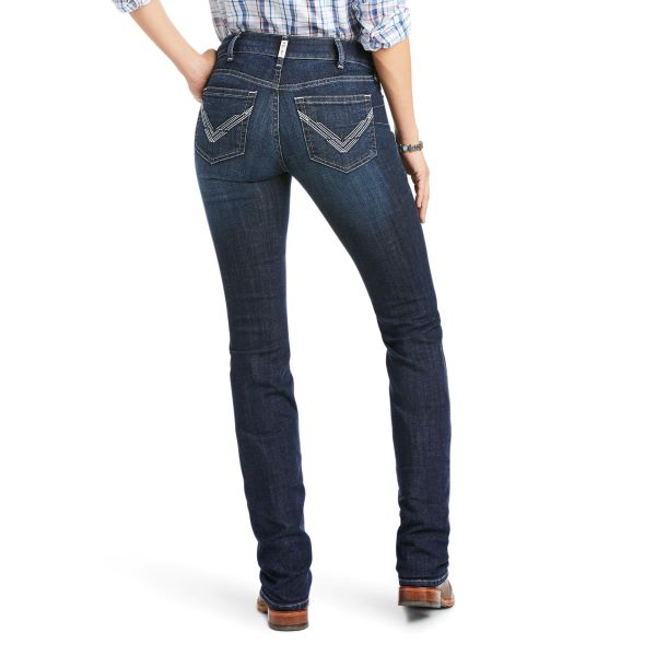 Ariat Dark Wash R.E.A.L. Perfect Rise Skyla Rascal Straight Leg Women's Jeans 10037951