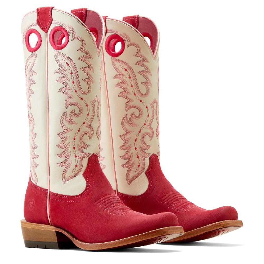 Ariat Deep Azalea/Blanco Frontier Boot Women's 13 Inch Cutter Toe Western Boots 10051040