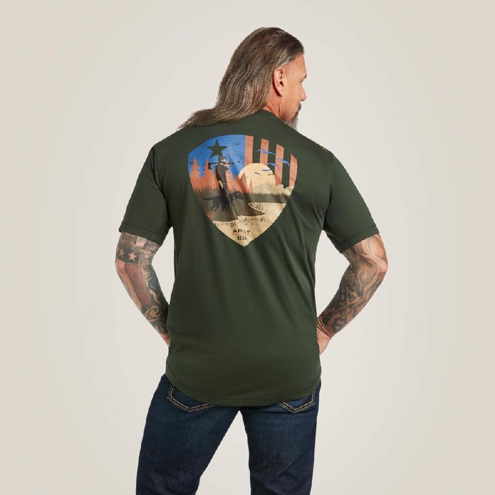 Ariat Deep Forest Rebar Workman Working Dog Short Sleeve T-Shirt 10039178