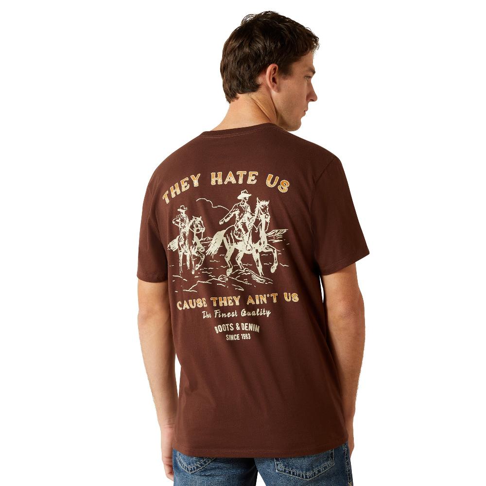 Ariat Deep Mahogany Haters Club Men's Short Sleeve Graphic T-Shirt 10062422